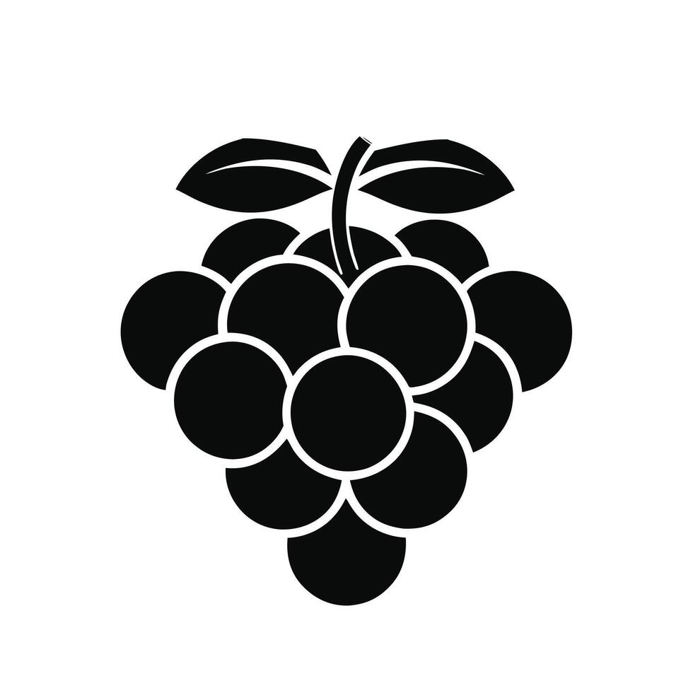 grape silhouette designs perfect for various creative uses vector