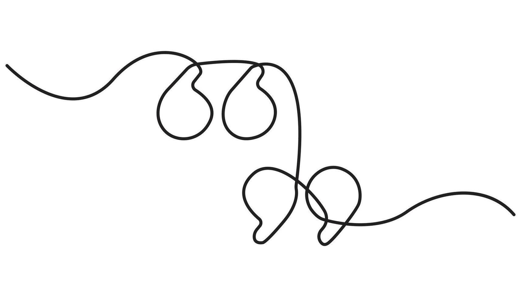 One continuous line of a quote mark drawing. illustration. Quote linear design simple vector