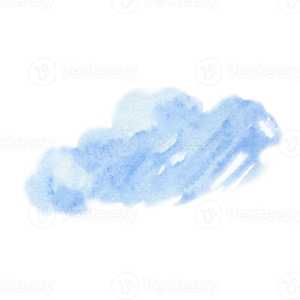 simple cloud in watercolor hand painted image png