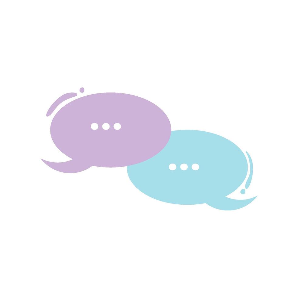 Bubble Speech Two Convertation. Balloon text comic illustration vector