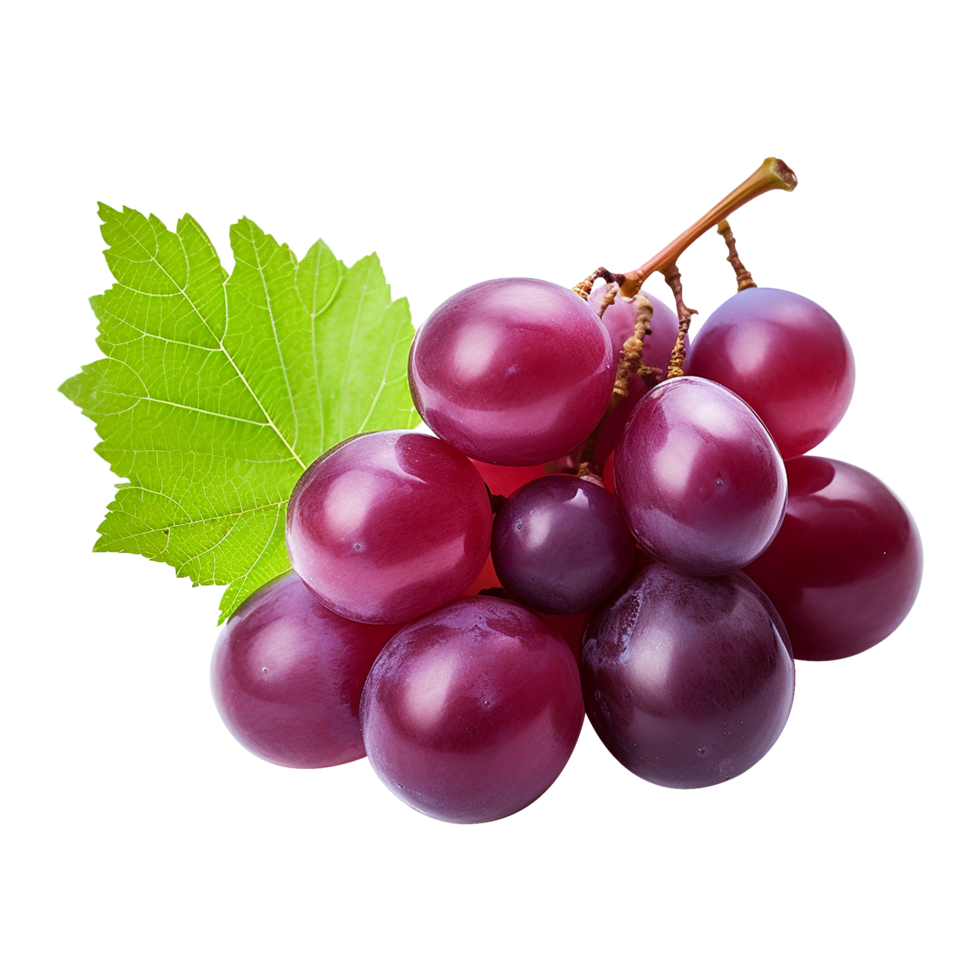 Nutritious Burmese grape with attached greenery png