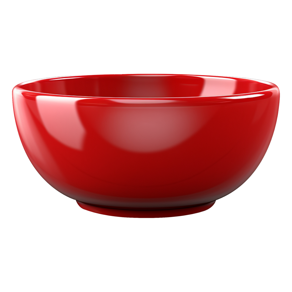 Empty Red Bowl for Photography or Design Use png