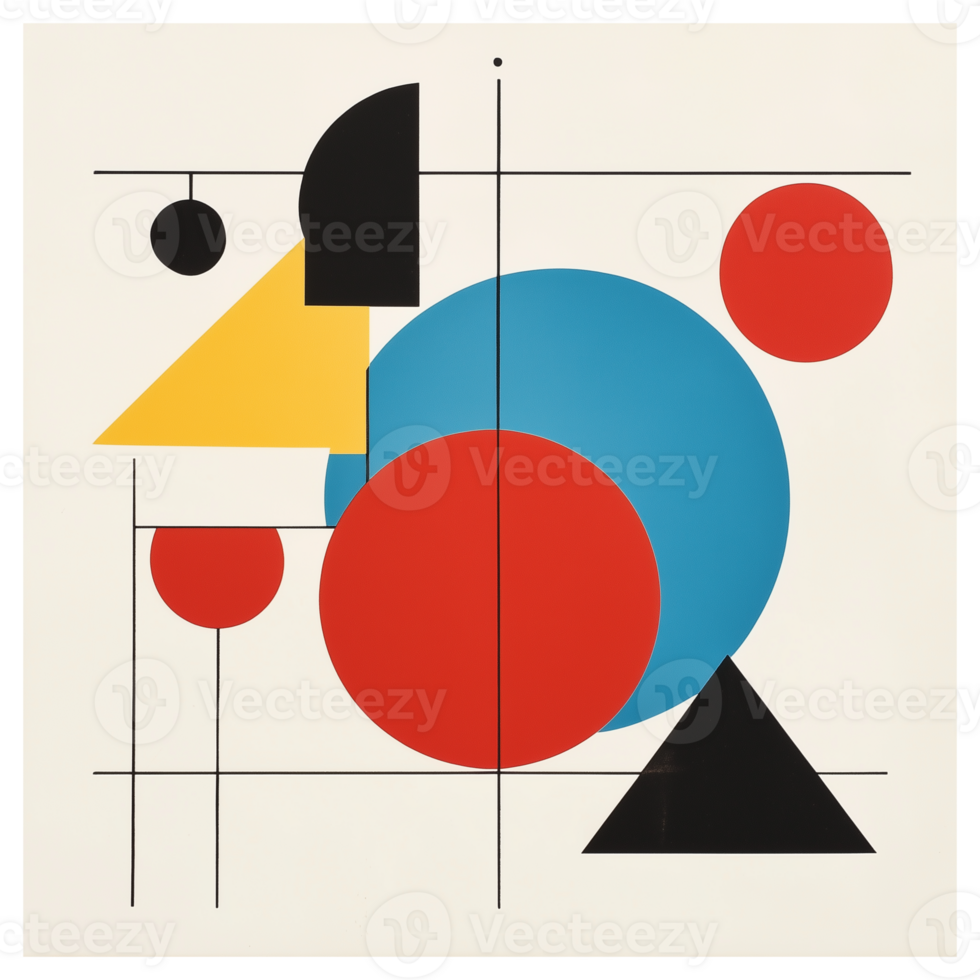 Modern Bauhaus Poster png