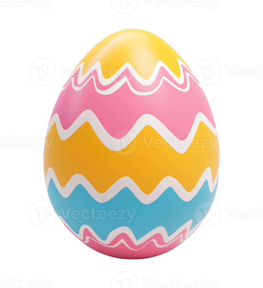 Striped Colorful Easter Egg png