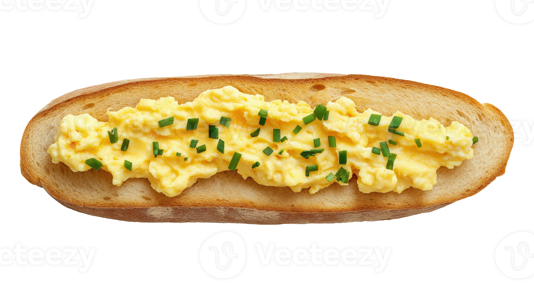 Bread with Scrambled Egg, Top View png