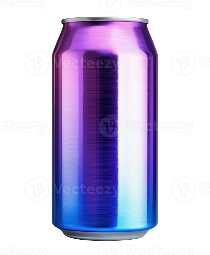 Purple aluminum can isolated on transparent background png