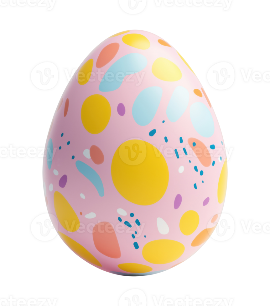 Easter Egg with Abstract Pattern, Cut Out png