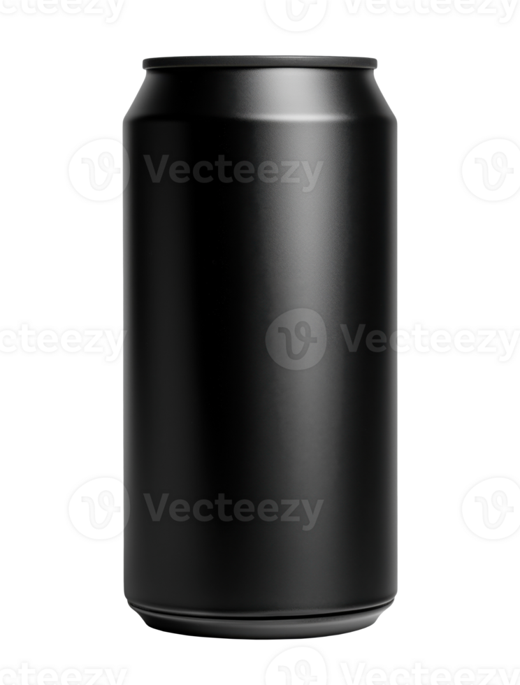 Black Aluminum Can, Cut Out png