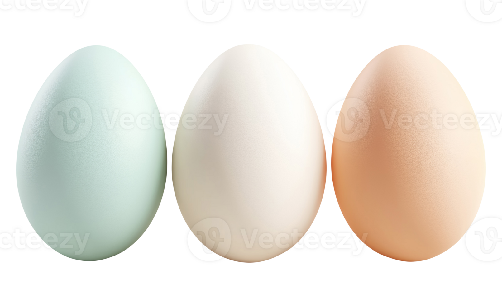 Three Eggs Standing in a Row png