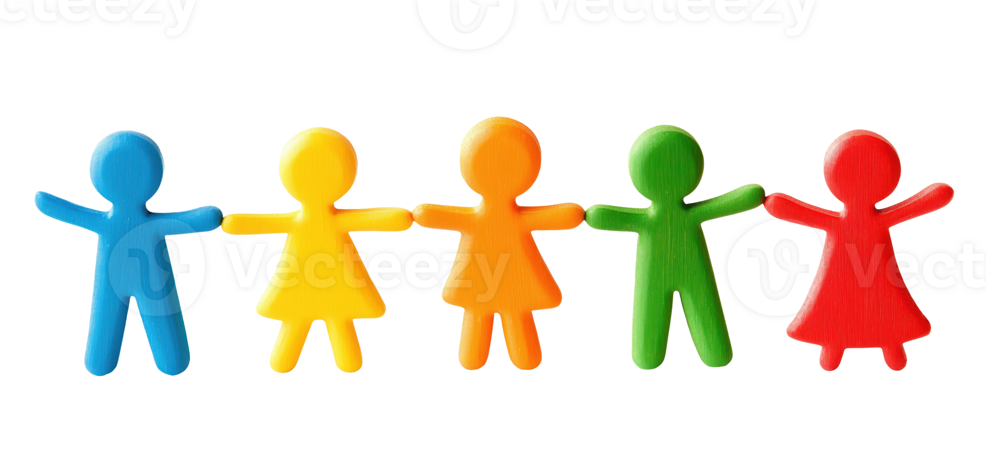 People Standing in a Row Figure png