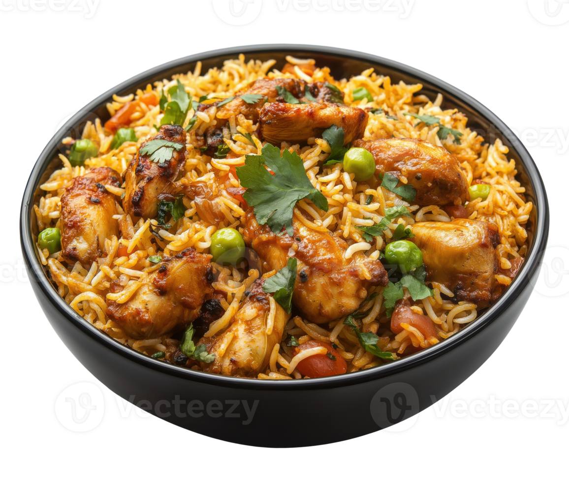 Chicken Biryani Bowl, Cut Out png