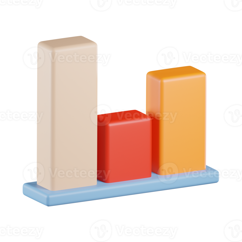 Bar Chart 3D Icon png