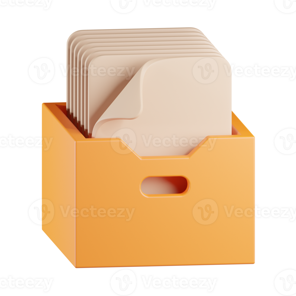 Archive Box 3D Icon png