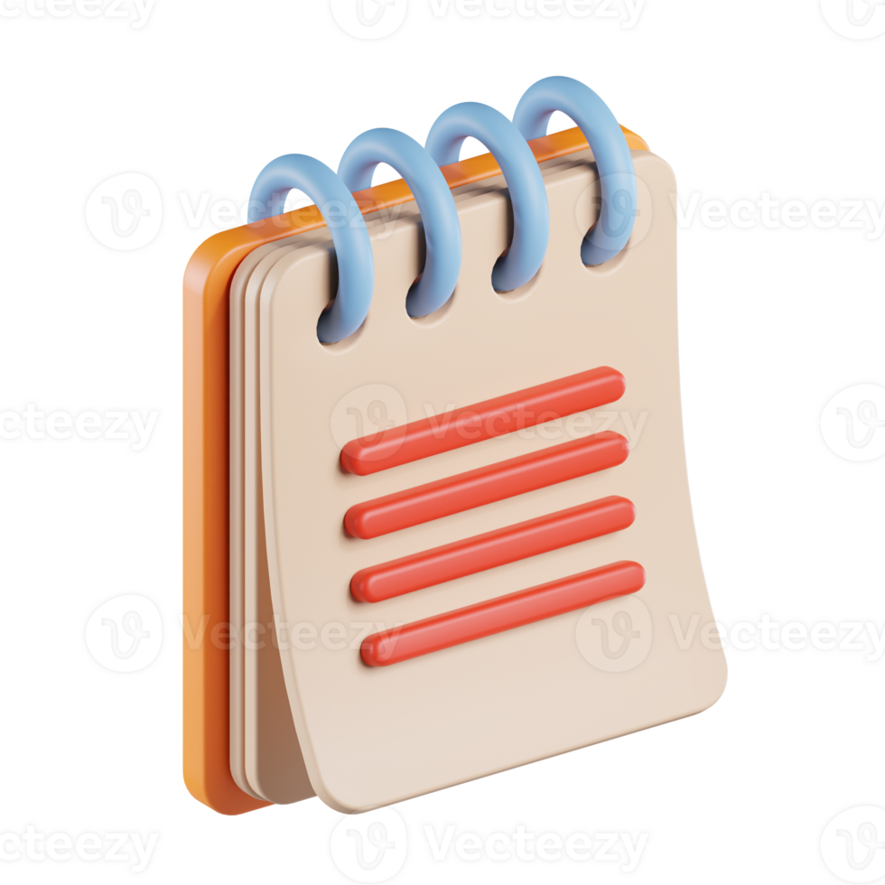 Notes Book 3D Icon png