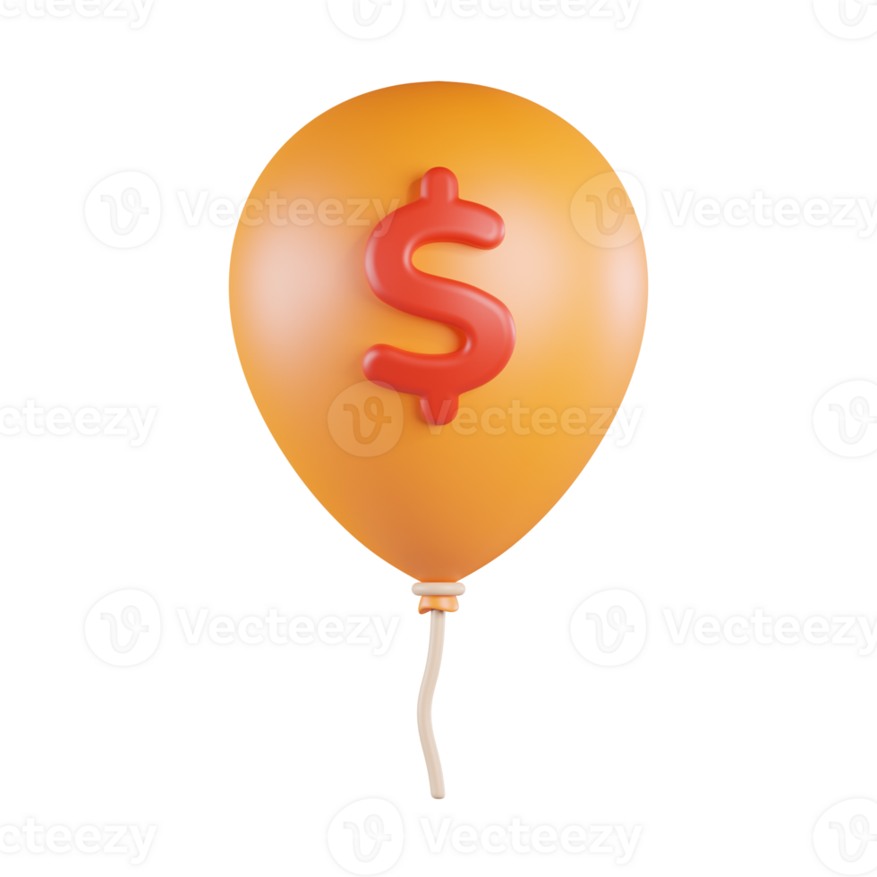 Money Balloon 3D Icon png