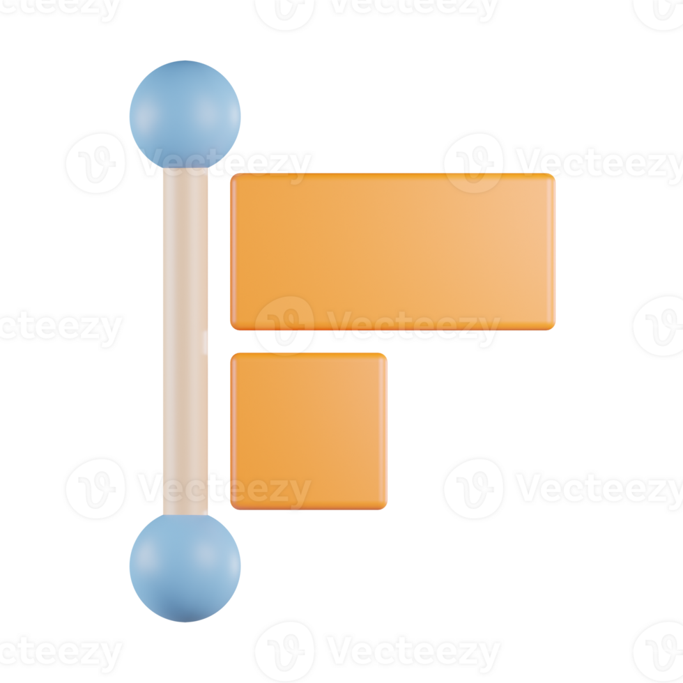 Text Align Left 3D Icon png