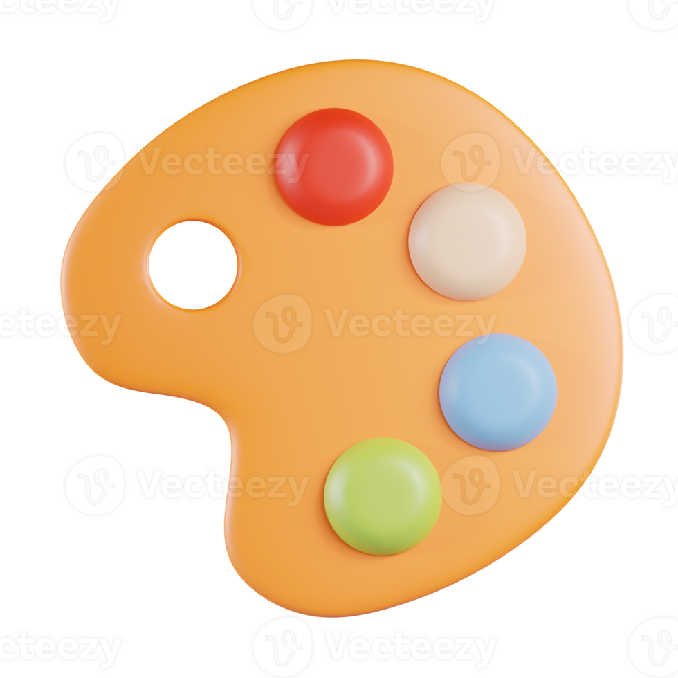 Painting Palette 3D Icon png