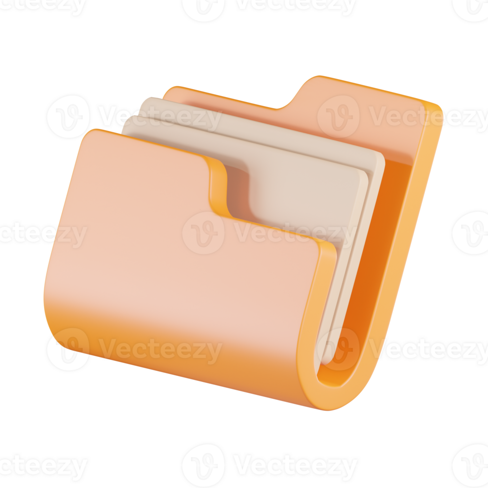 Folder Document 3D Icon png