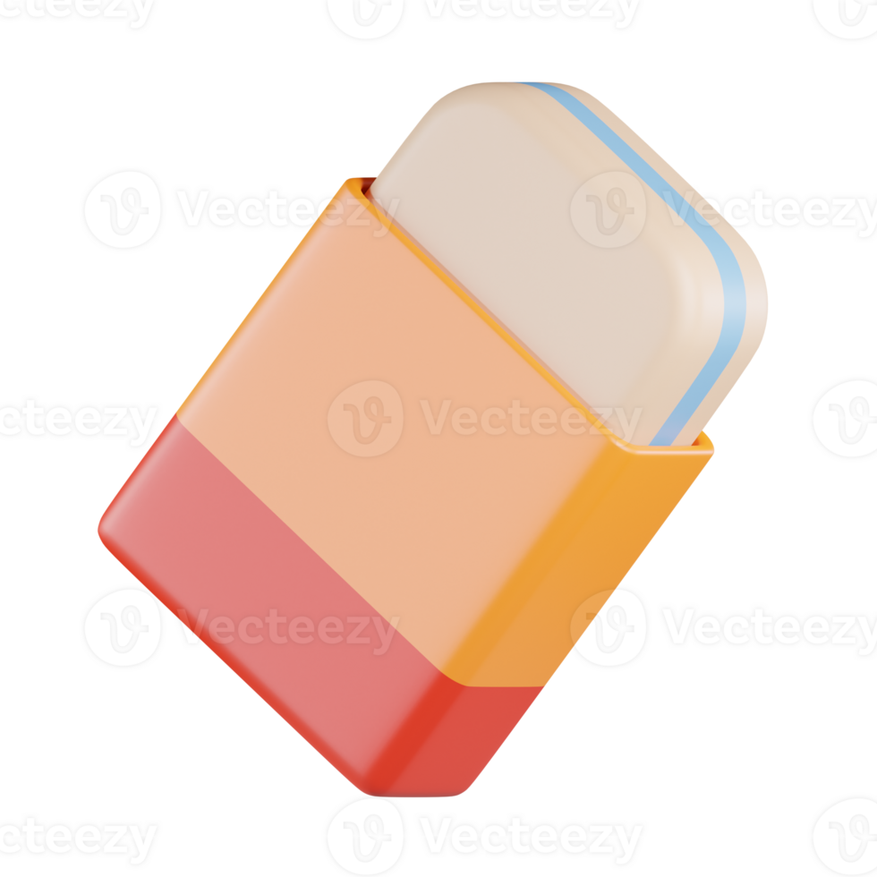 Rubber Eraser 3D Icon png