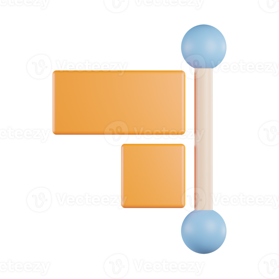Text Align Right 3D Icon png