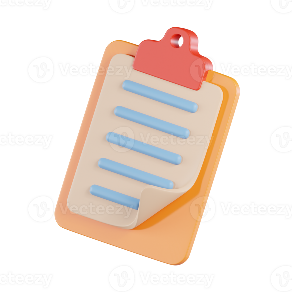 Paste Clipboard 3D Icon png