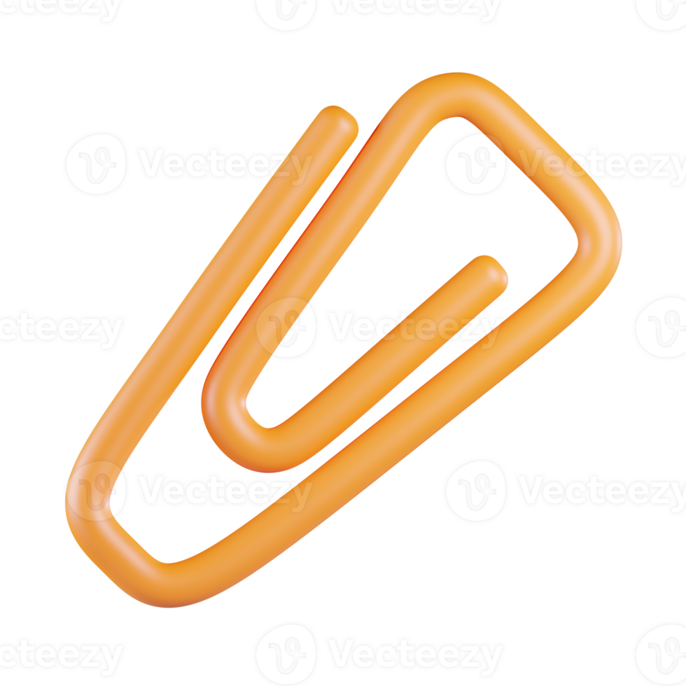 Paper Clip 3D Icon png