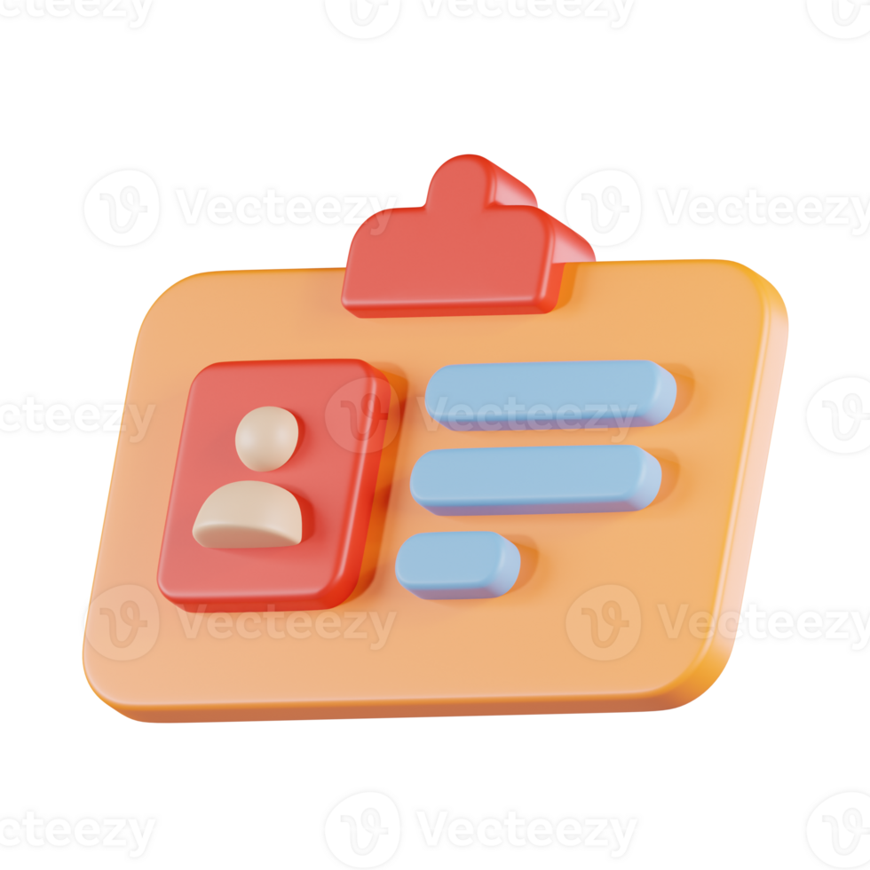 Access Card 3D Icon png