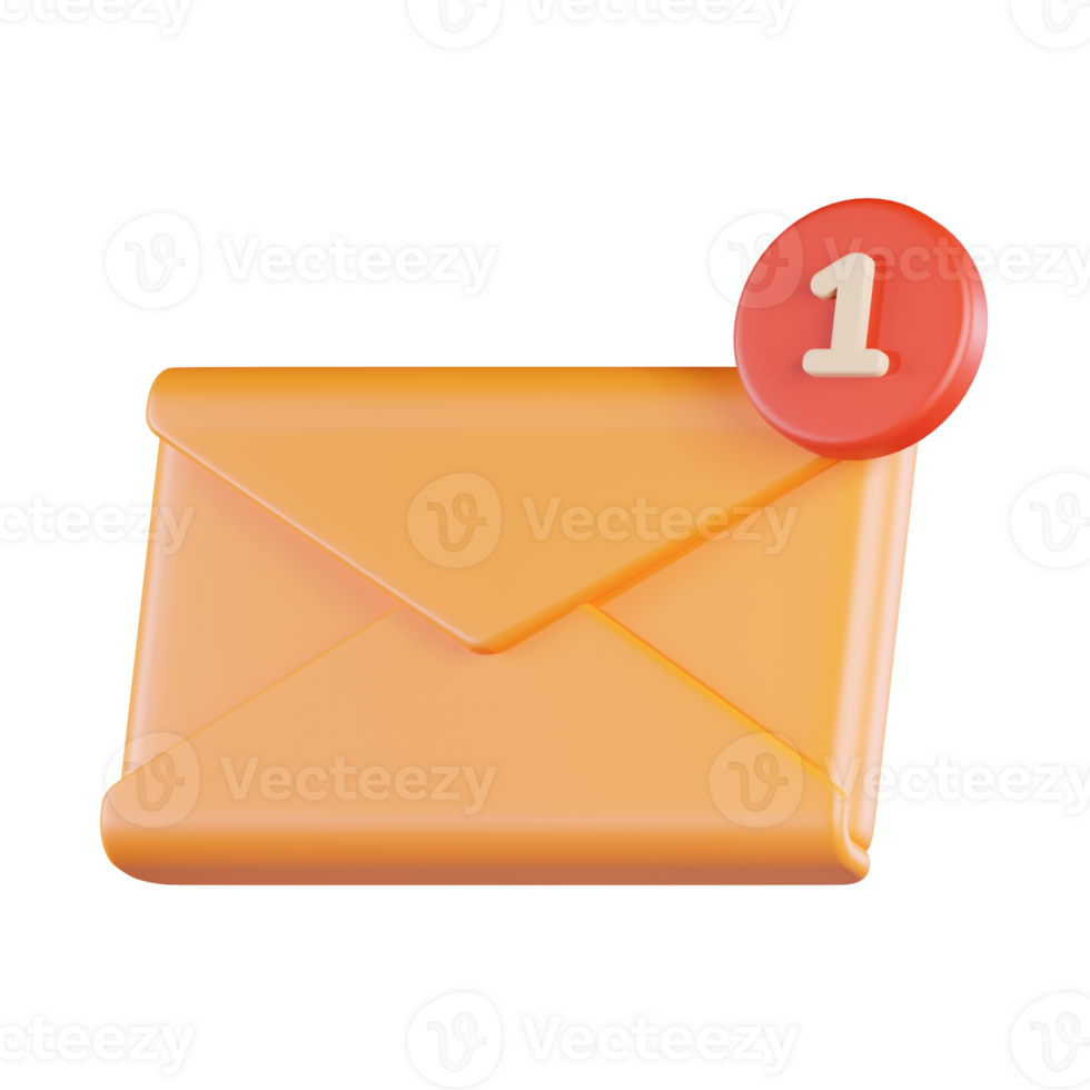 Email Notification 3D Icon png