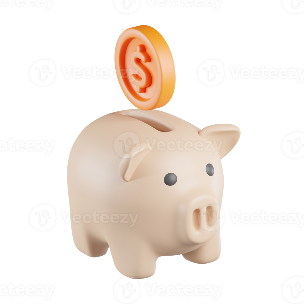 Piggy bank Saving 3D Icon png