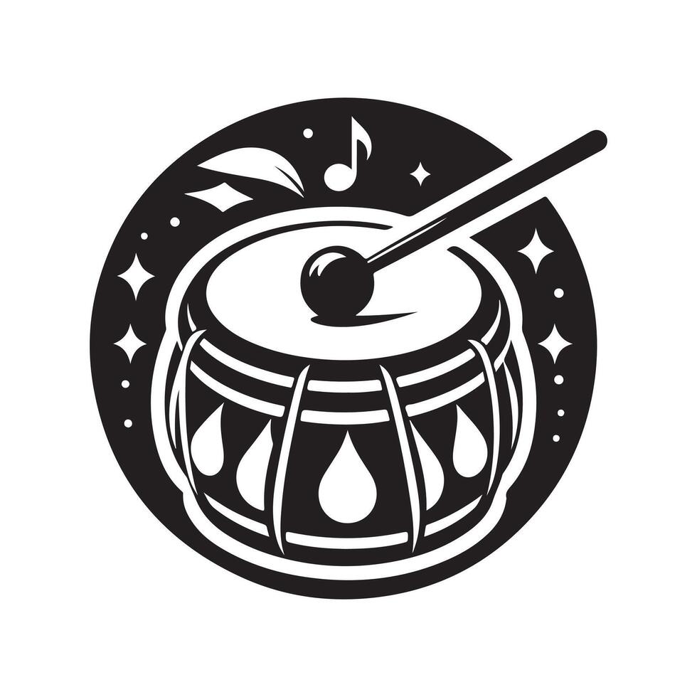 High Resolution Tabla Silhouette File vector