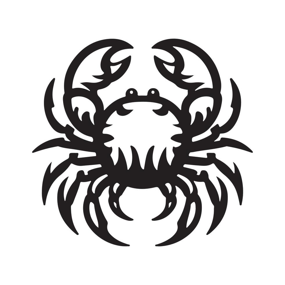High Resolution Spider Crab Silhouette vector