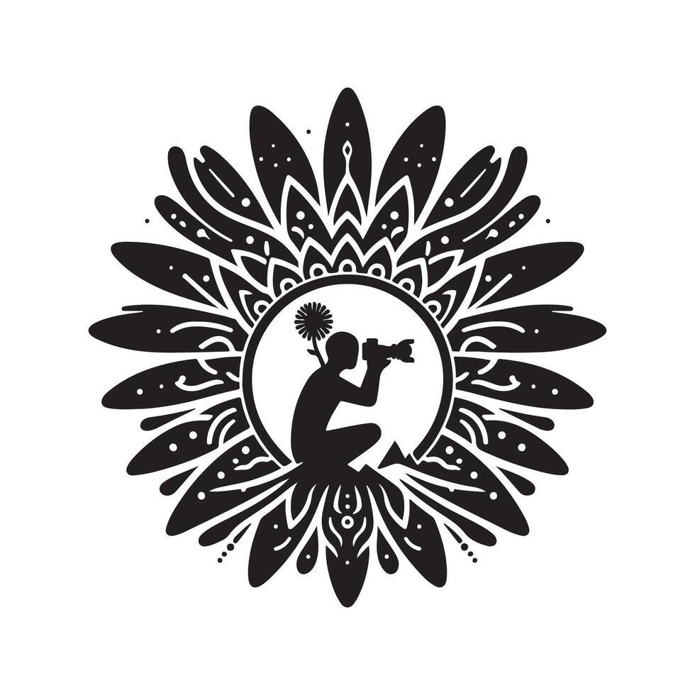 Film Director and Festival Silhouette Black vector