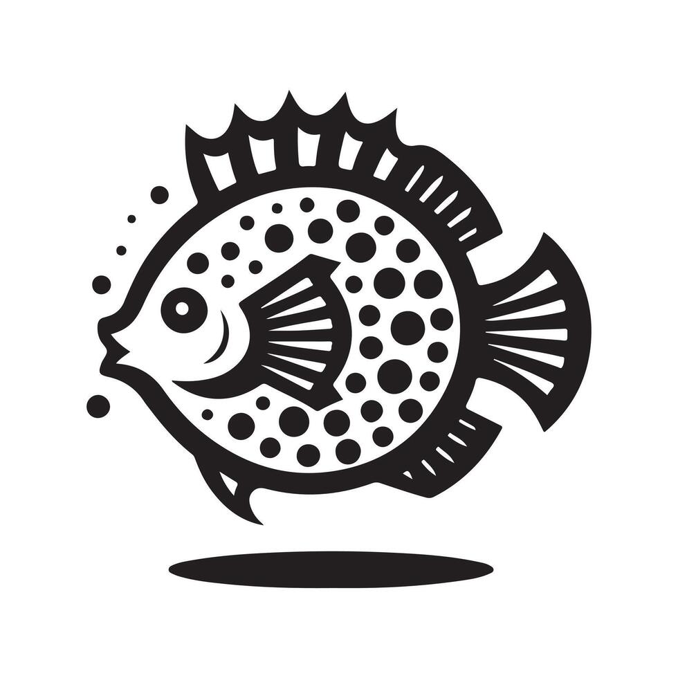 Stunning Boxfish Silhouette for Marketing vector