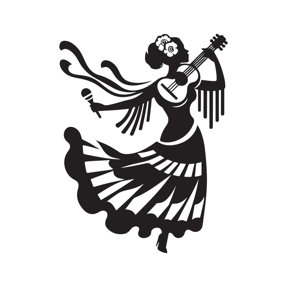 Spanish Drum Festival La Tamborrada Silhouette Art vector