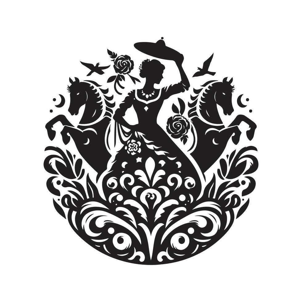 High Resolution La Tamborrada Festival Silhouette vector