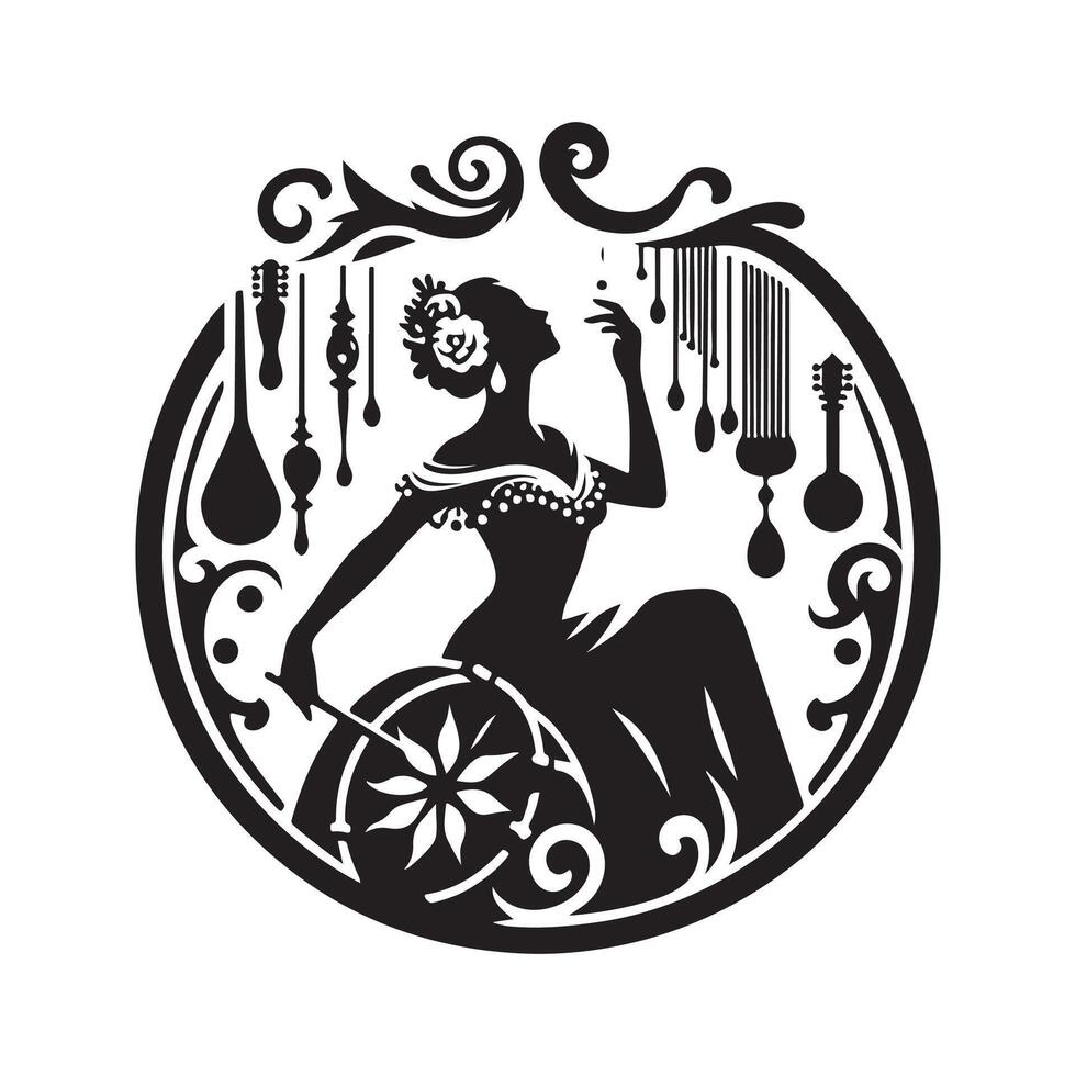 Perfect La Tamborrada Silhouette for Use vector