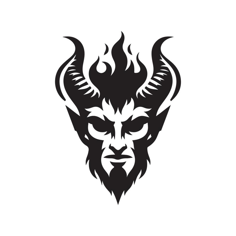 Lucifer Demon Silhouette Graphic vector