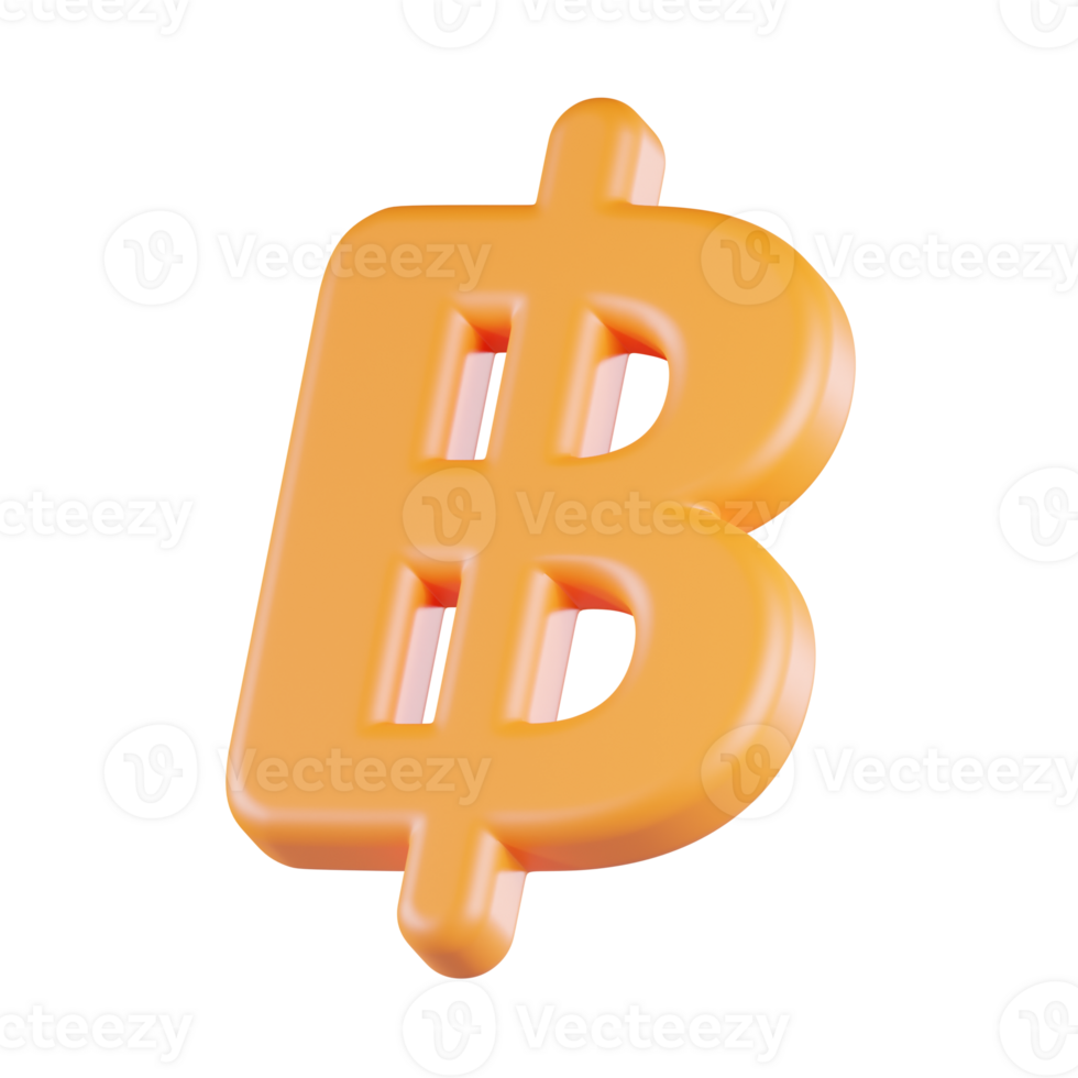 Baht Currency 3D Icon png