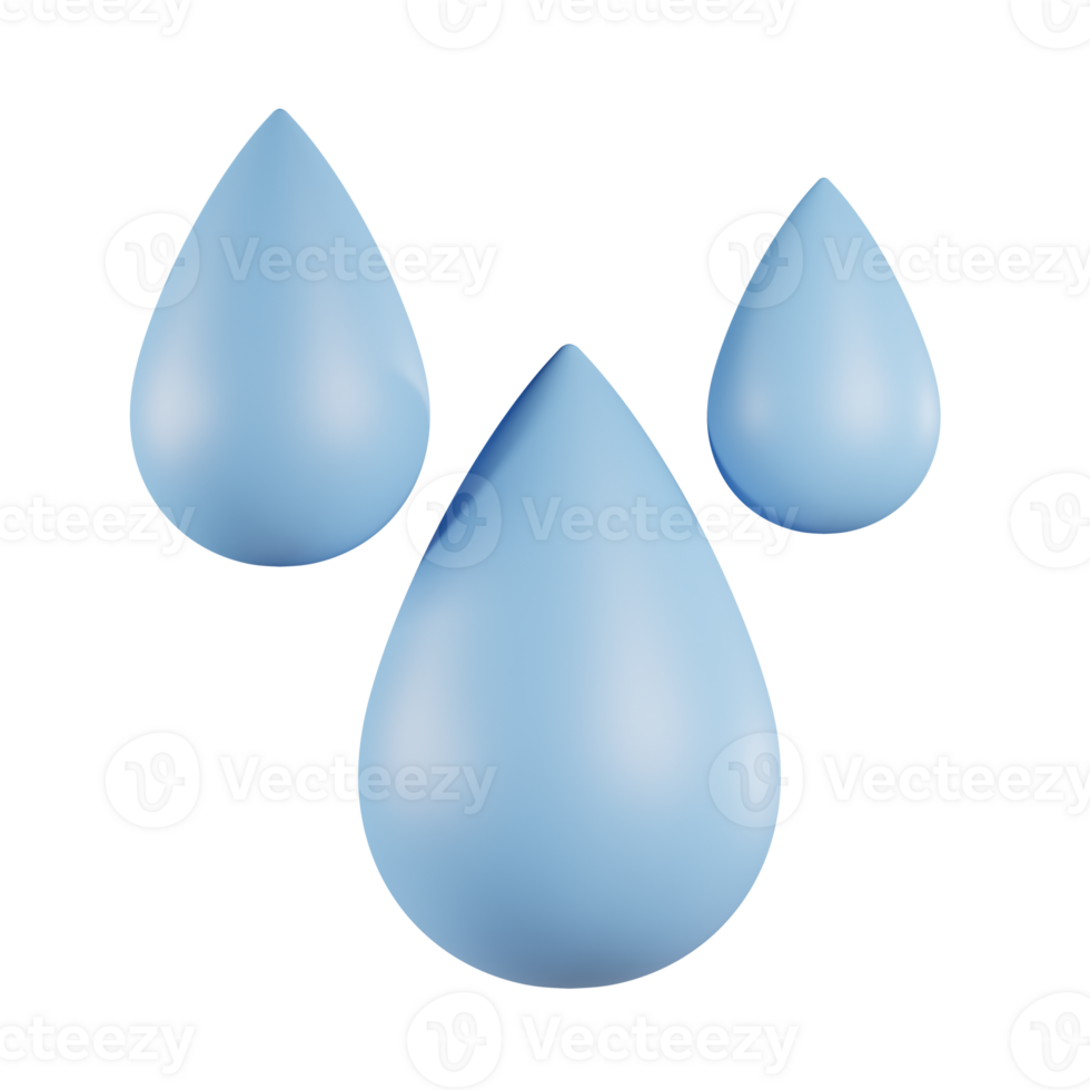 Raindrop 3D Icon png