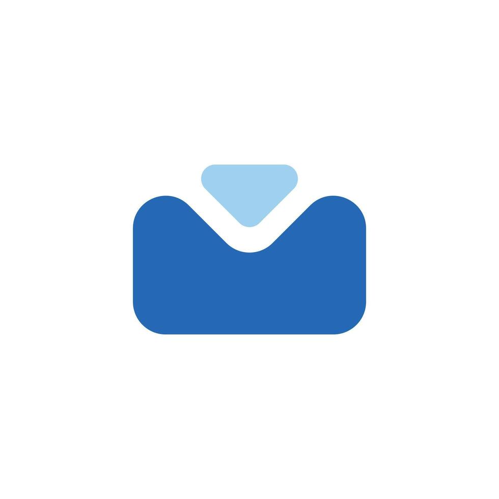 Modern themed curved corner social media message icon design. vector