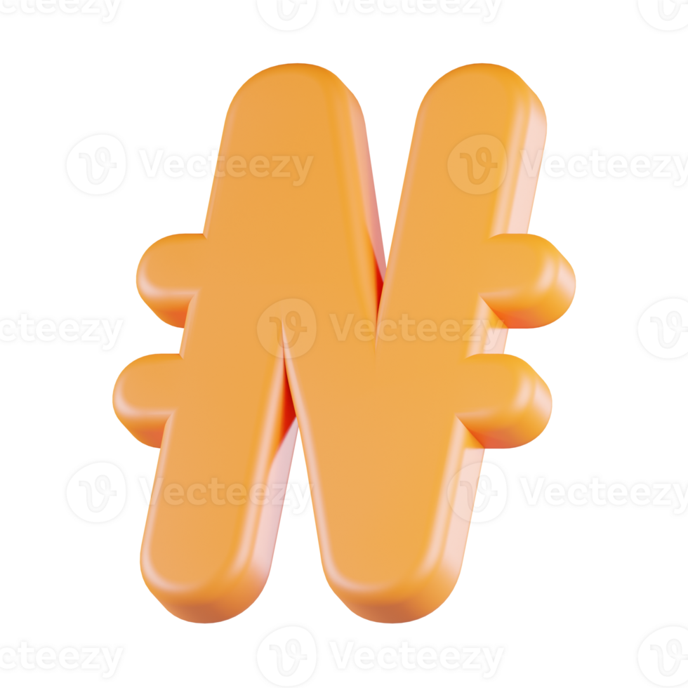 Naira Currency 3D Icon png
