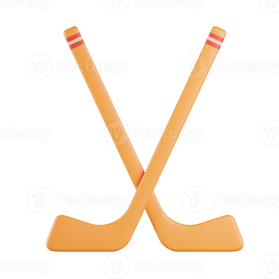 Hockey Stick 3D Icon png