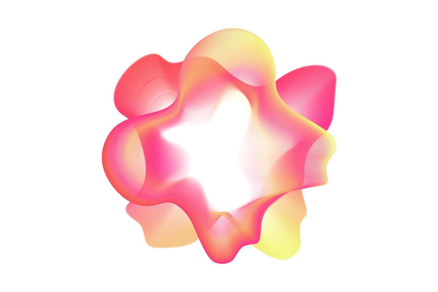 Neon gradient sound waves. Sound lines, radial spectrum. colorful cover for a musical poster and album. Radial spectrum. vector