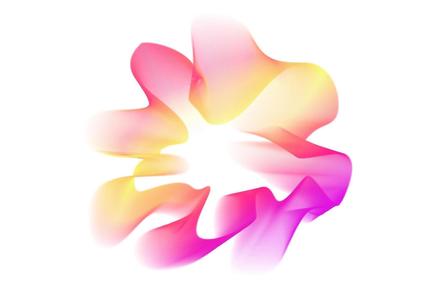 Neon sound waves. Sound lines, pulse wave, radial spectrum. Colorful cover for a musical poster and album. Radial spectrum vector