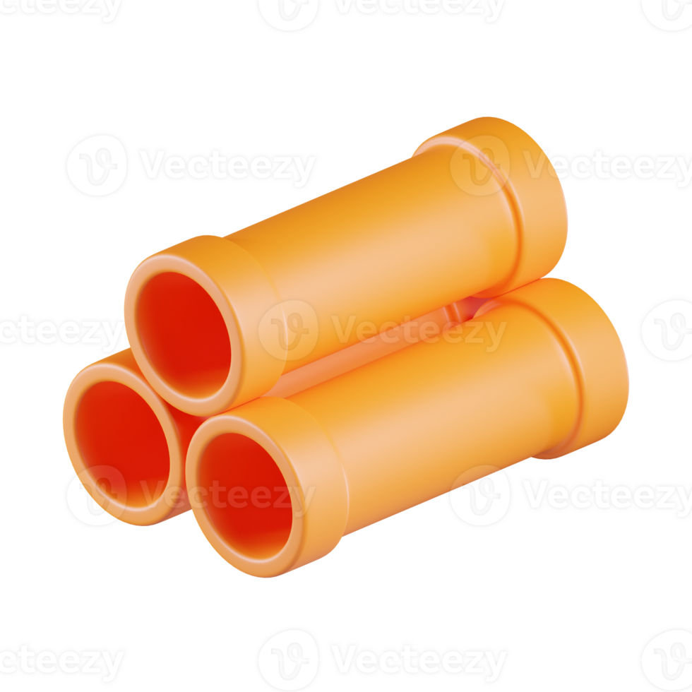 Construction Pipe 3D Icon png