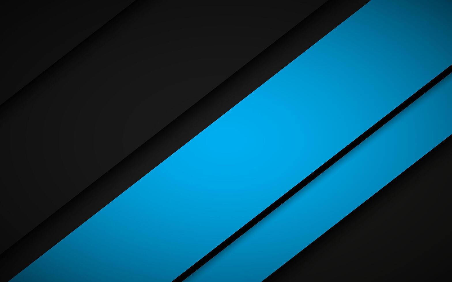 Abstract minimalistic black and blue background. Oblique geometric shapes and lines for design. Banner template. Layers above each other. illustration wallpaper vector