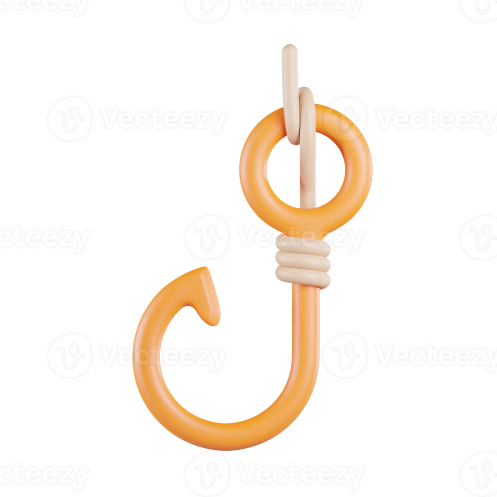 Fishing Hook 3D Icon png