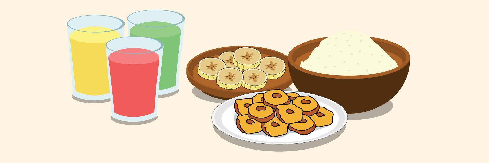 Ramadan Food, Assorted Traditional Dishes vector