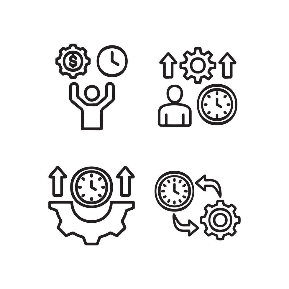 Human head icon with gears representing technology and teamwork vector