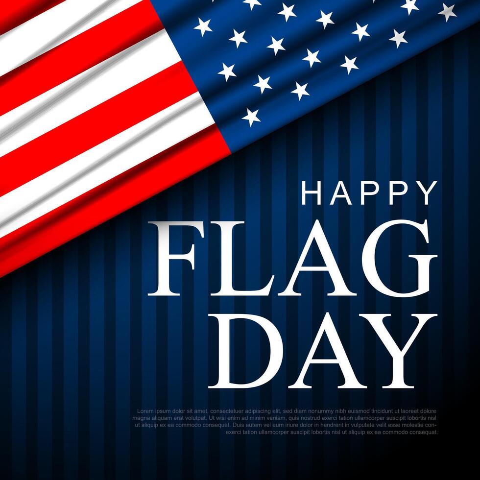 Flag Day In United States June 14 Background Illustration vector